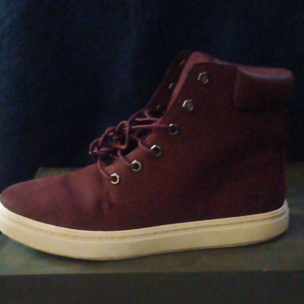 Timberland Men's Maroon High-Top Sneakers